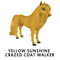 Yellow Sunshine Crazed Coat Walker