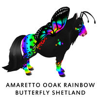 Amaretto OOAK Rainbow Butterfly Shetland