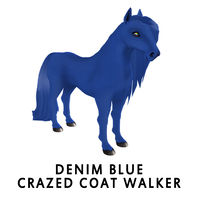 Denim Blue Crazed Coat Walker