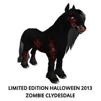 Limited Edition Halloween 2013 Zombie Clydesdale