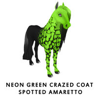 Neon Green Crazed Coat Spotted Amaretto