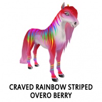 Craved Rainbow Striped Overo Berry