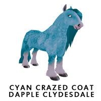 Cyan Crazed Coat Dapple Clydesdale