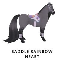 Saddle Rainbow Heart