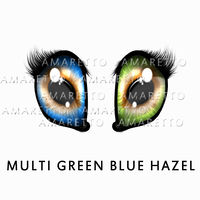 Multi Green Blue Hazel