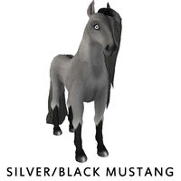 Silver/Black Mustang