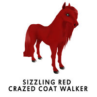 Sizzling Red Crazed Coat Walker