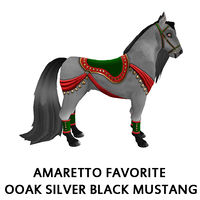 Amaretto Favorite OOAK Silver Black Mustang