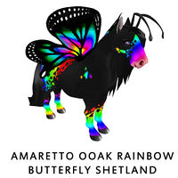 Amaretto OOAK Rainbow Butterfly Shetland