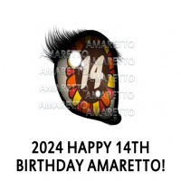 2024 Happy 14th Birthday Amaretto! Eye