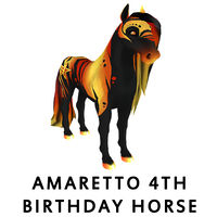 Amaretto 3rd Birthday Horse