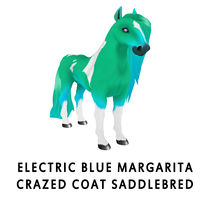 Electric Blue Margarita Crazed Coat Saddlebred