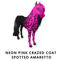 Neon Pink Crazed Coat Spotted Amaretto