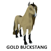 Gold Buckstang