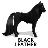 Saddle Black Leather